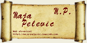 Maja Pelević vizit kartica